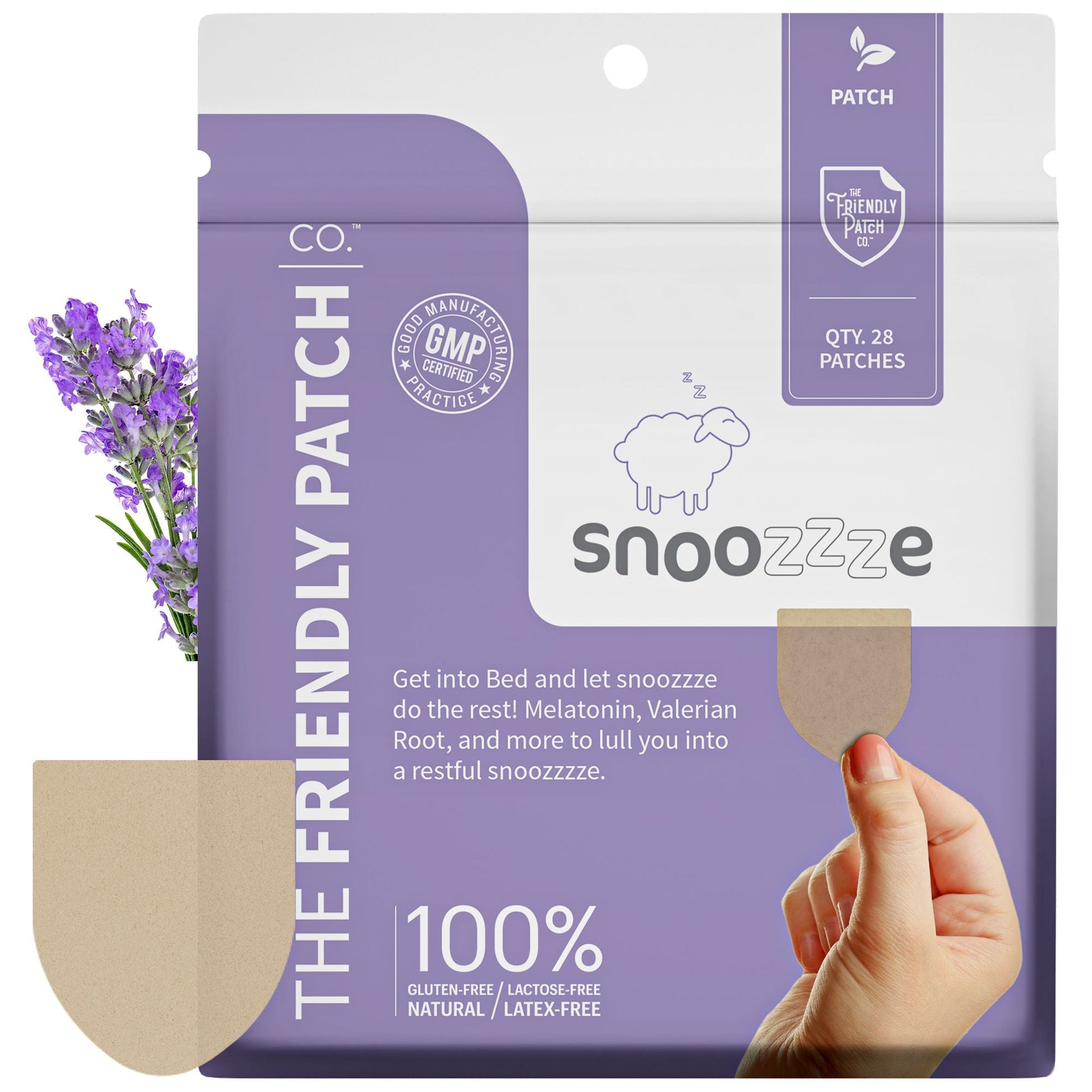 Snooze Sleep Patches: Melatonin, Ashwagandha & Magnesium - 28 Patches - Renee Lane Company
