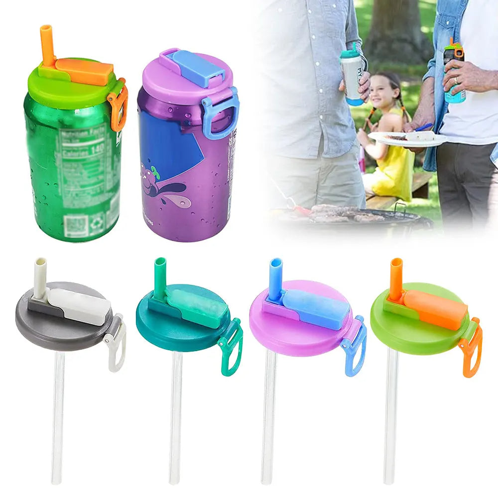 Soda Can Lid Cover With Straw - Renee Lane Company