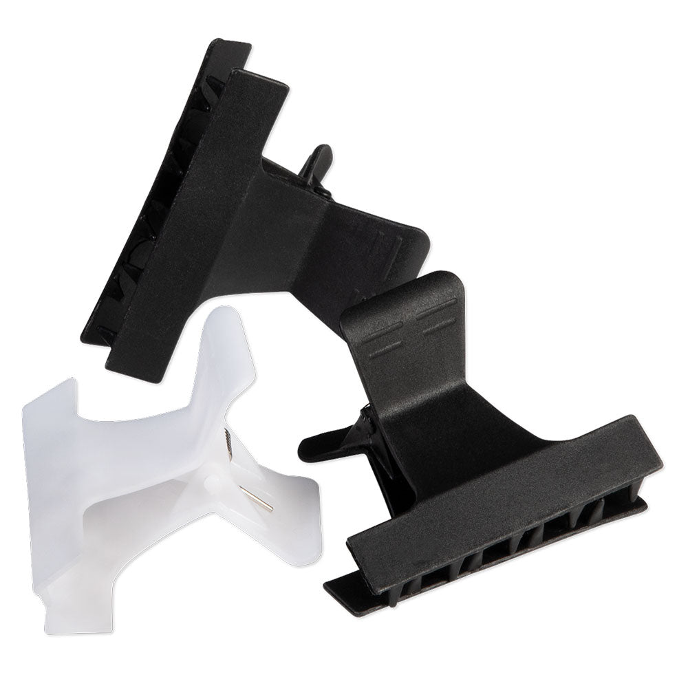 Soft 'N Style Butterfly 2" Clamps - Black and White - Renee Lane Company