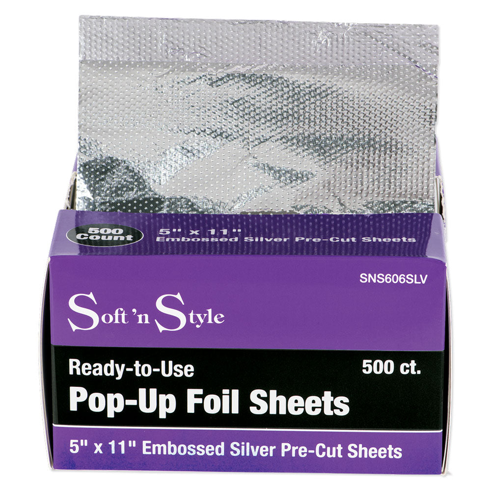 Soft 'N Style Embossed Pop-Up Hair Foil Sheets - 5" x 11" - 500ct - Renee Lane Company