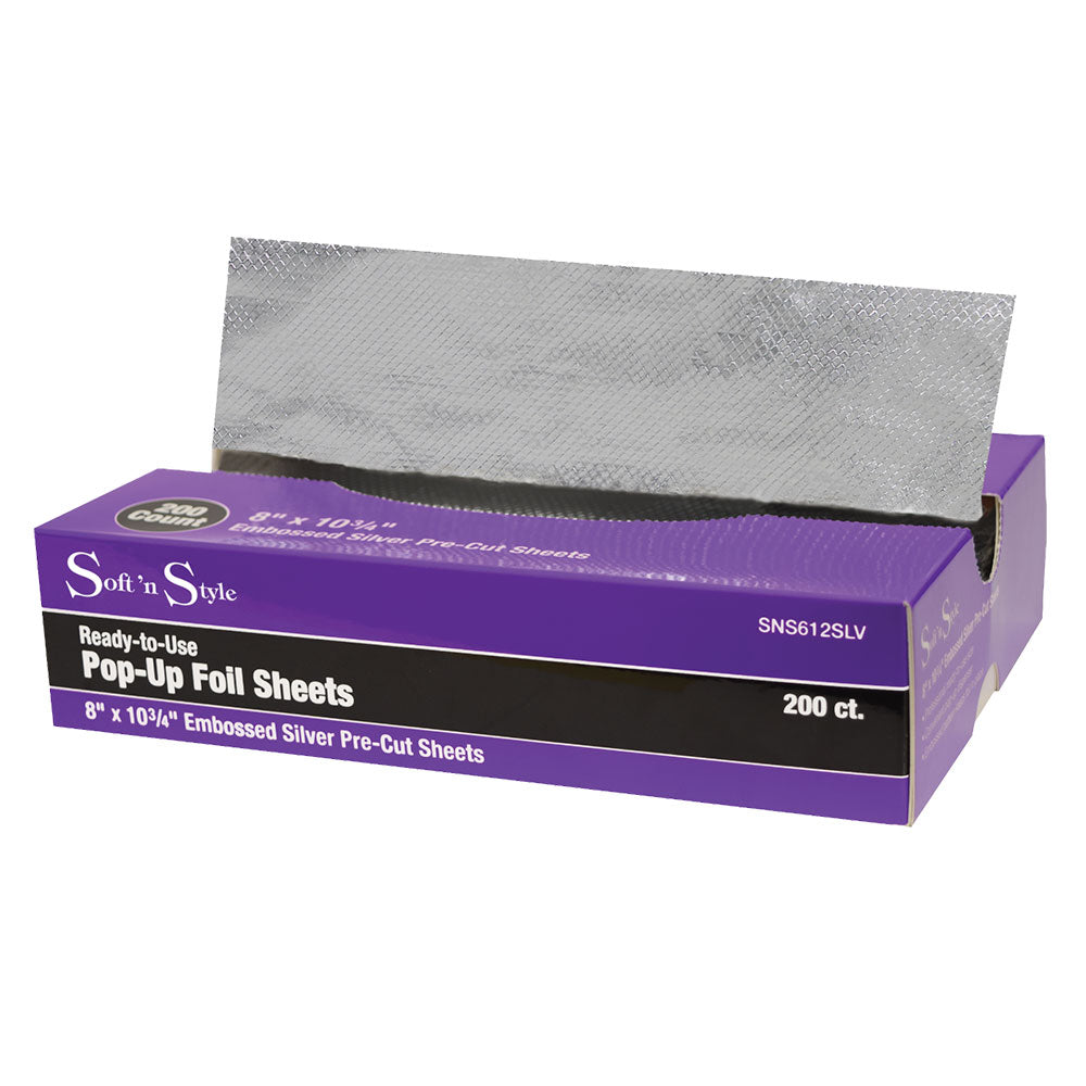 Soft 'N Style Embossed Pop-Up Hair Foil Sheets - 8" x 10.75" - 200ct - Renee Lane Company