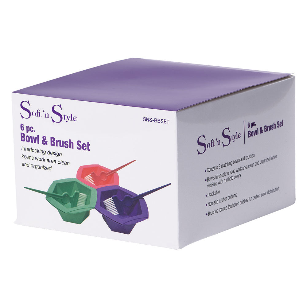 Soft 'N Style Interlocking Bowl and Brush Set - Renee Lane Company
