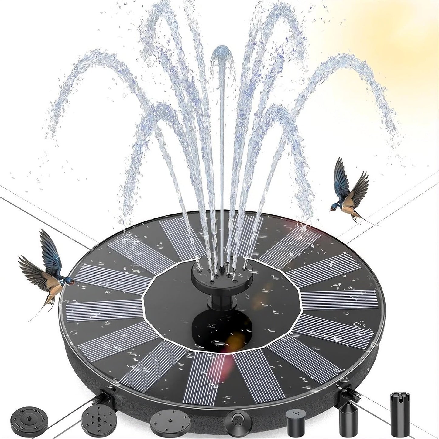 Solar Water Fountain - Renee Lane Company