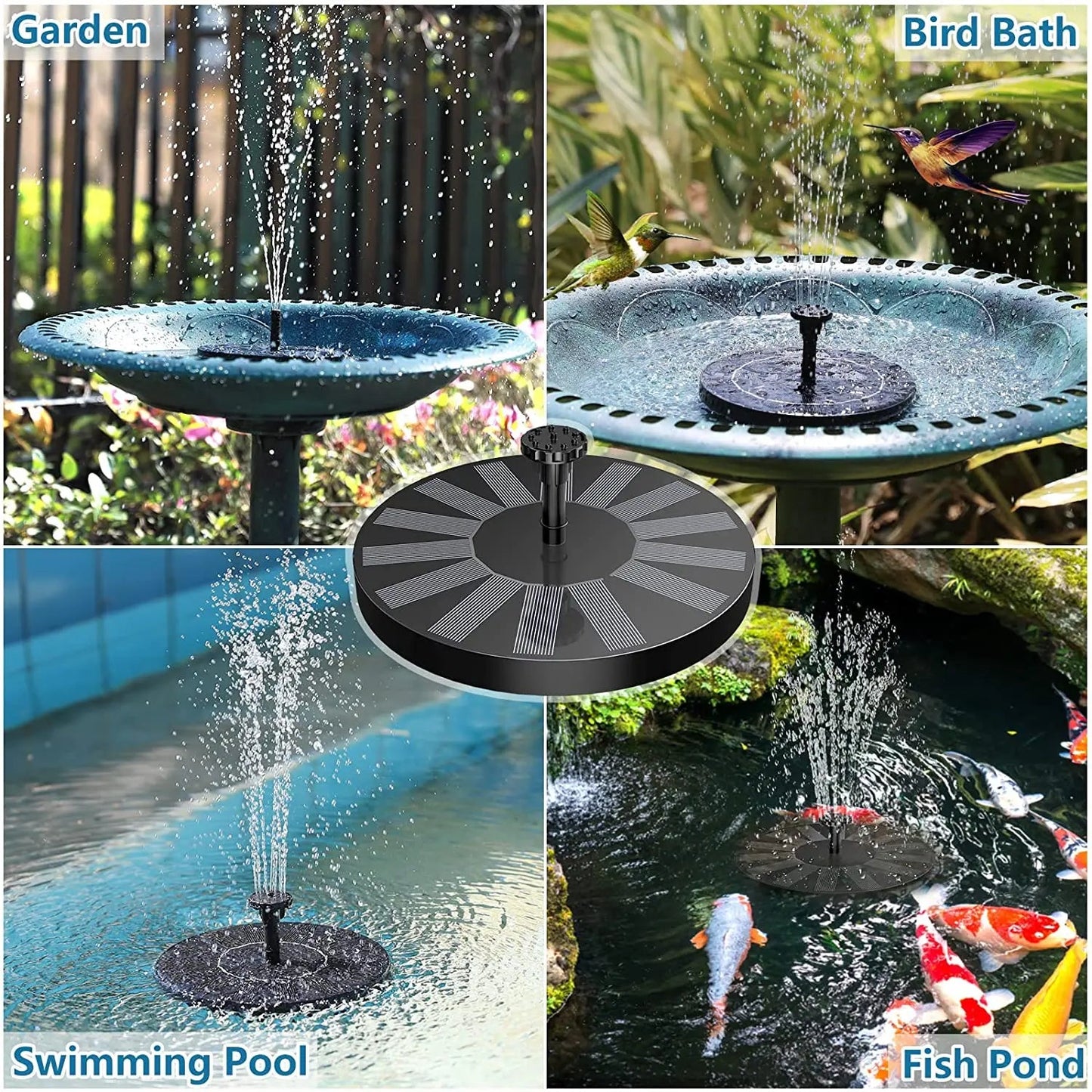 Solar Water Fountain - Renee Lane Company