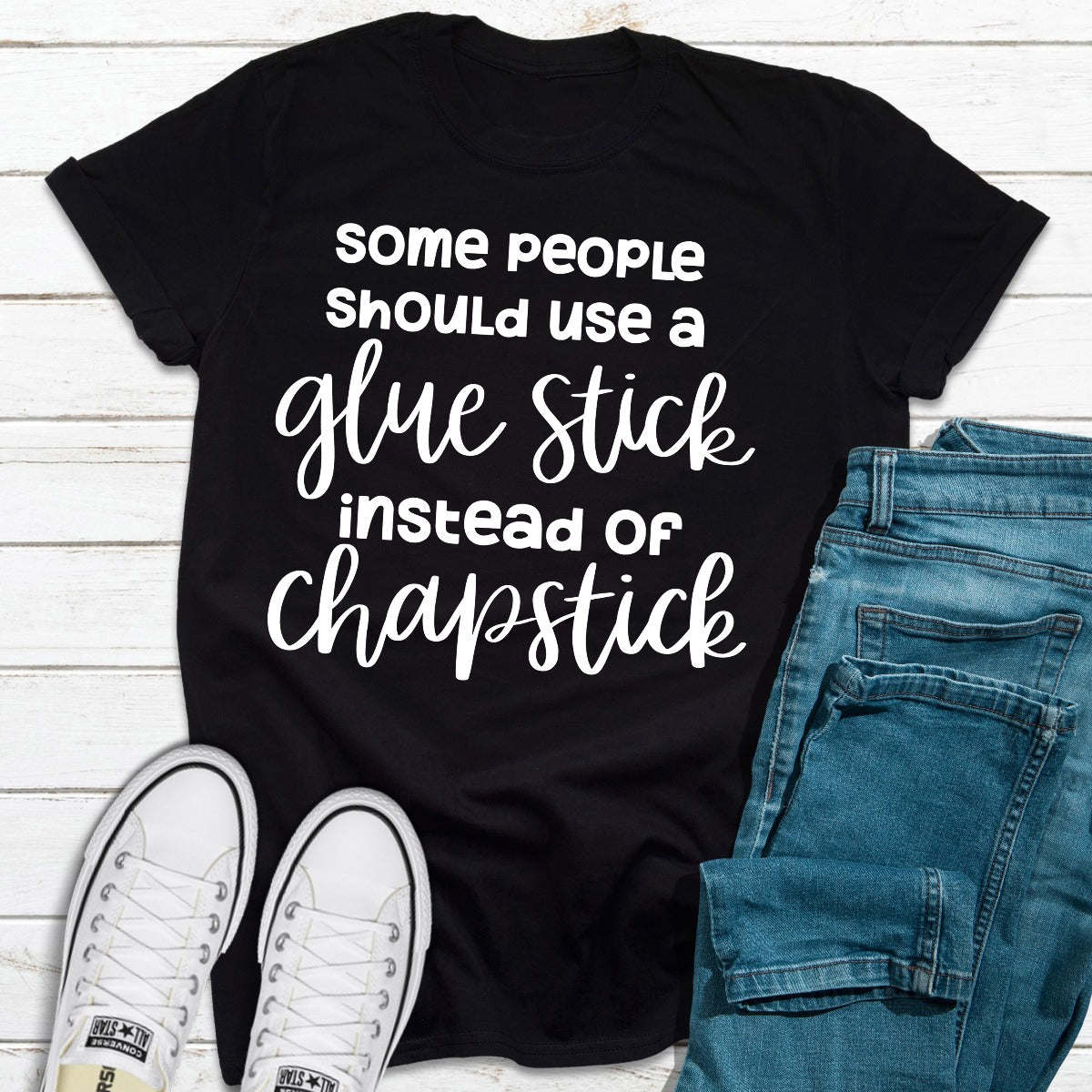 Some People Should Use Glue Stick T-Shirt - Renee Lane Company