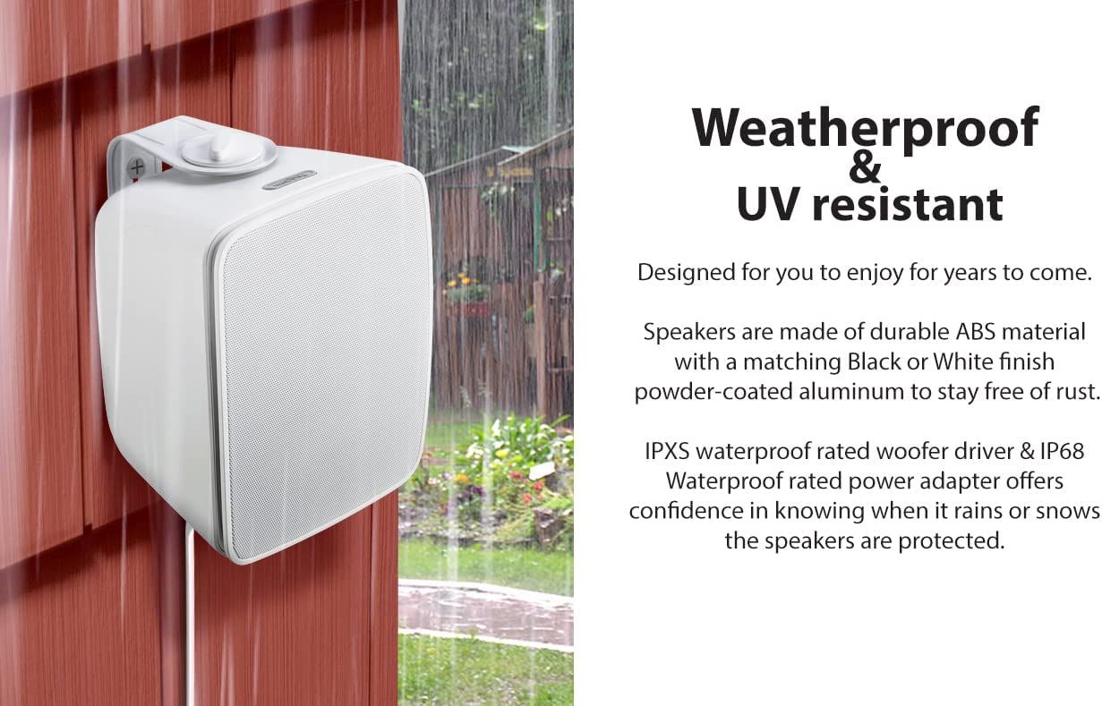 SoundPro Dual Bluetooth Weatherproof Indoor & Outdoor Wall-Mount Loudspeakers - Renee Lane Company