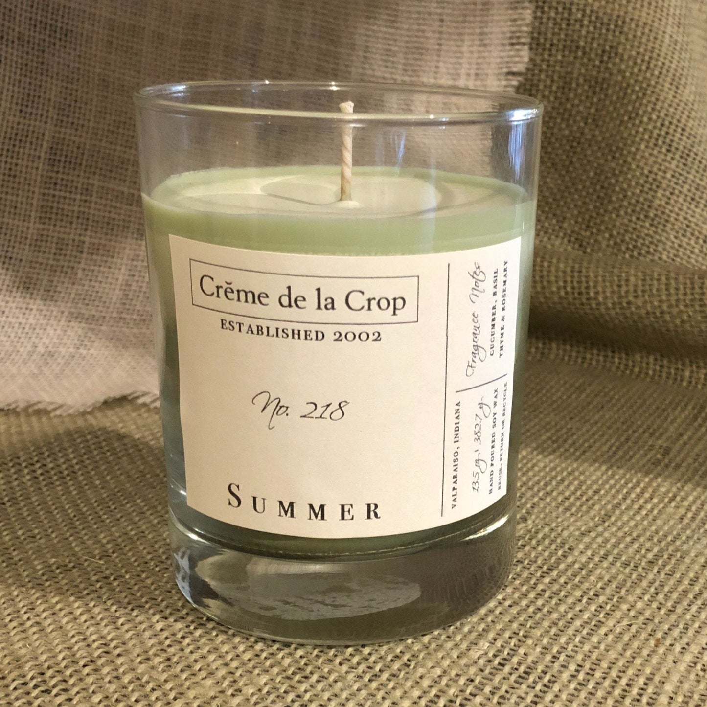 Soy Candle - Summer (Cucumber & Basil) - Renee Lane Company