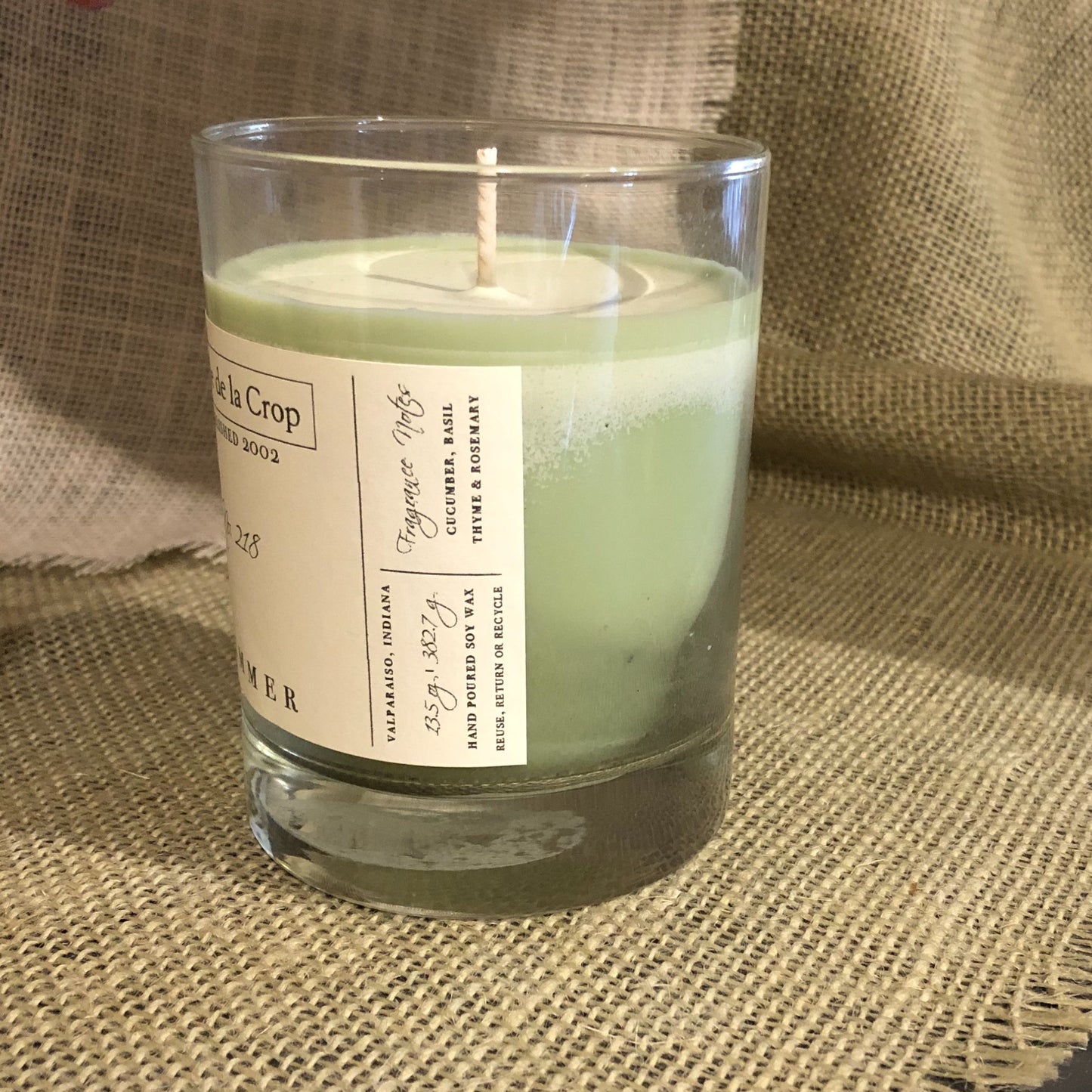 Soy Candle - Summer (Cucumber & Basil) - Renee Lane Company