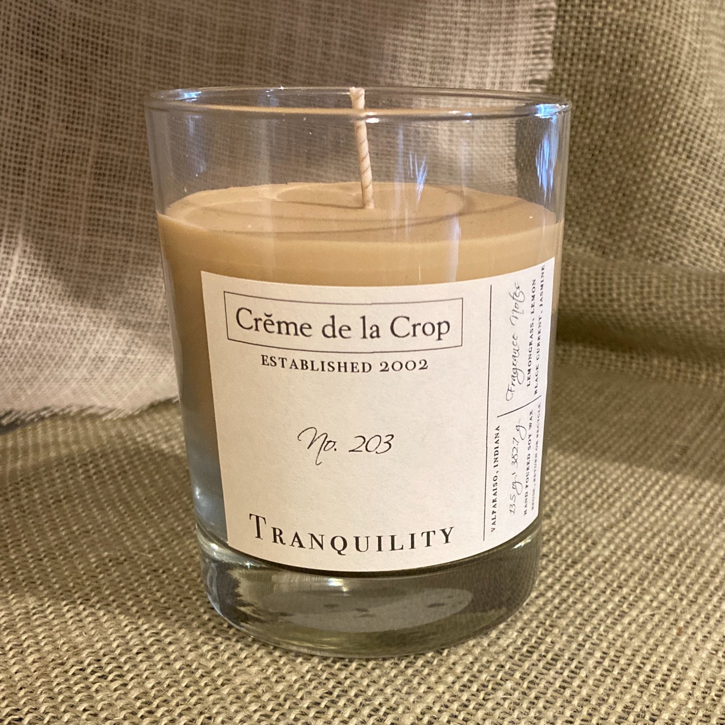 Soy Candle - Tranquility (Lemongrass & Black Currant) - Renee Lane Company
