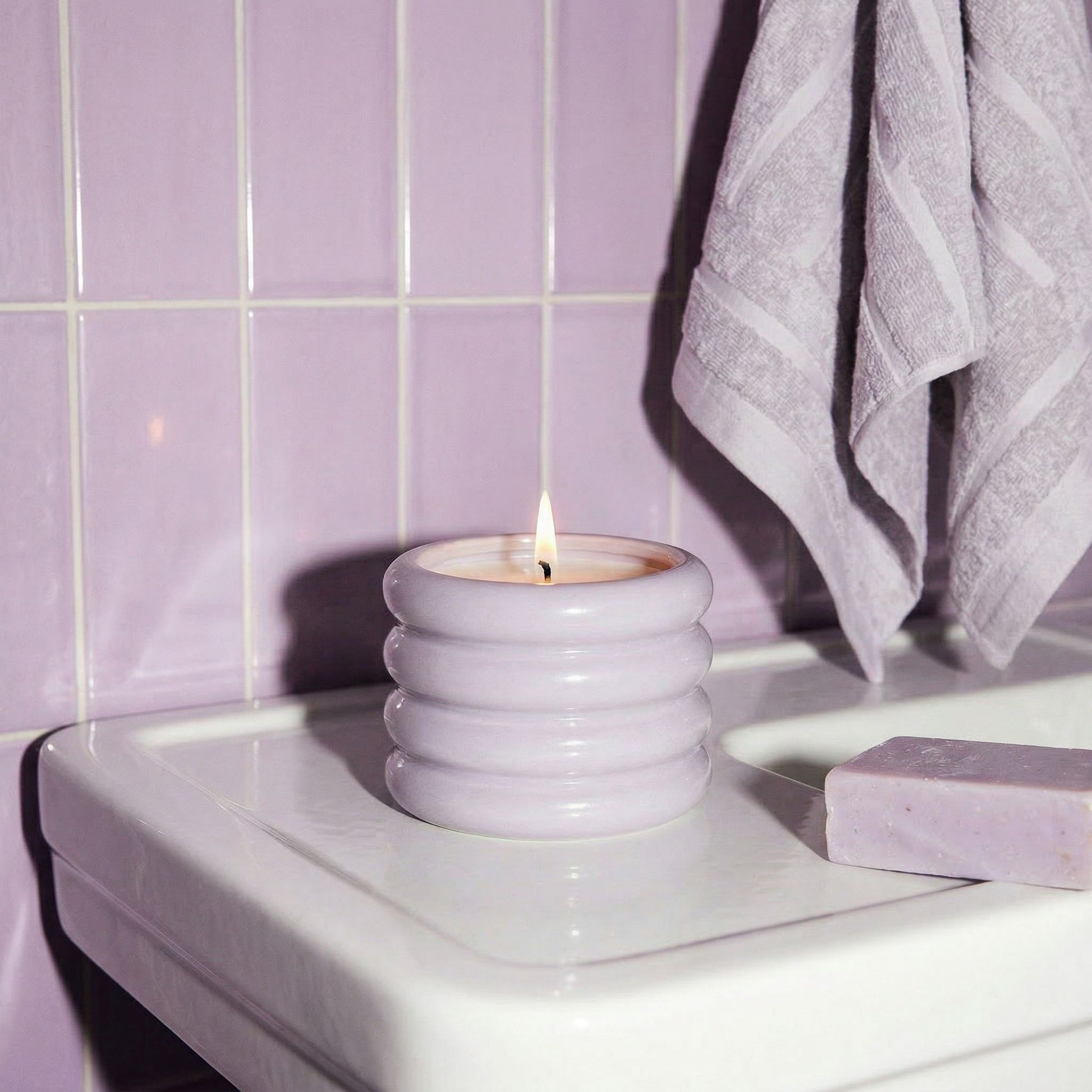 Soy Wax Ceramic Candle & Wick Trimmer Set - Renee Lane Company