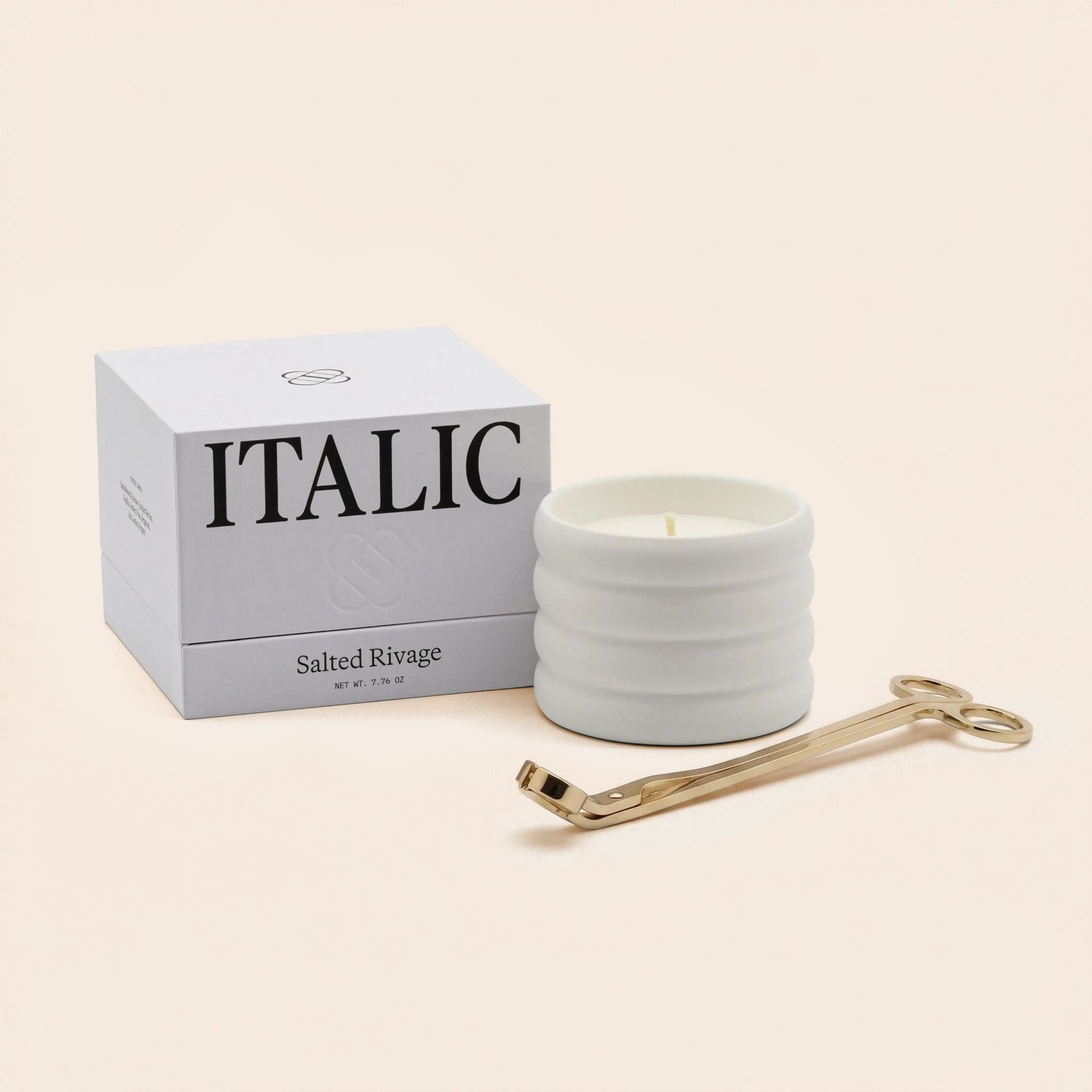 Soy Wax Ceramic Candle & Wick Trimmer Set - Renee Lane Company
