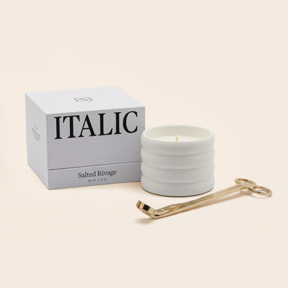Soy Wax Ceramic Candle & Wick Trimmer Set - Renee Lane Company