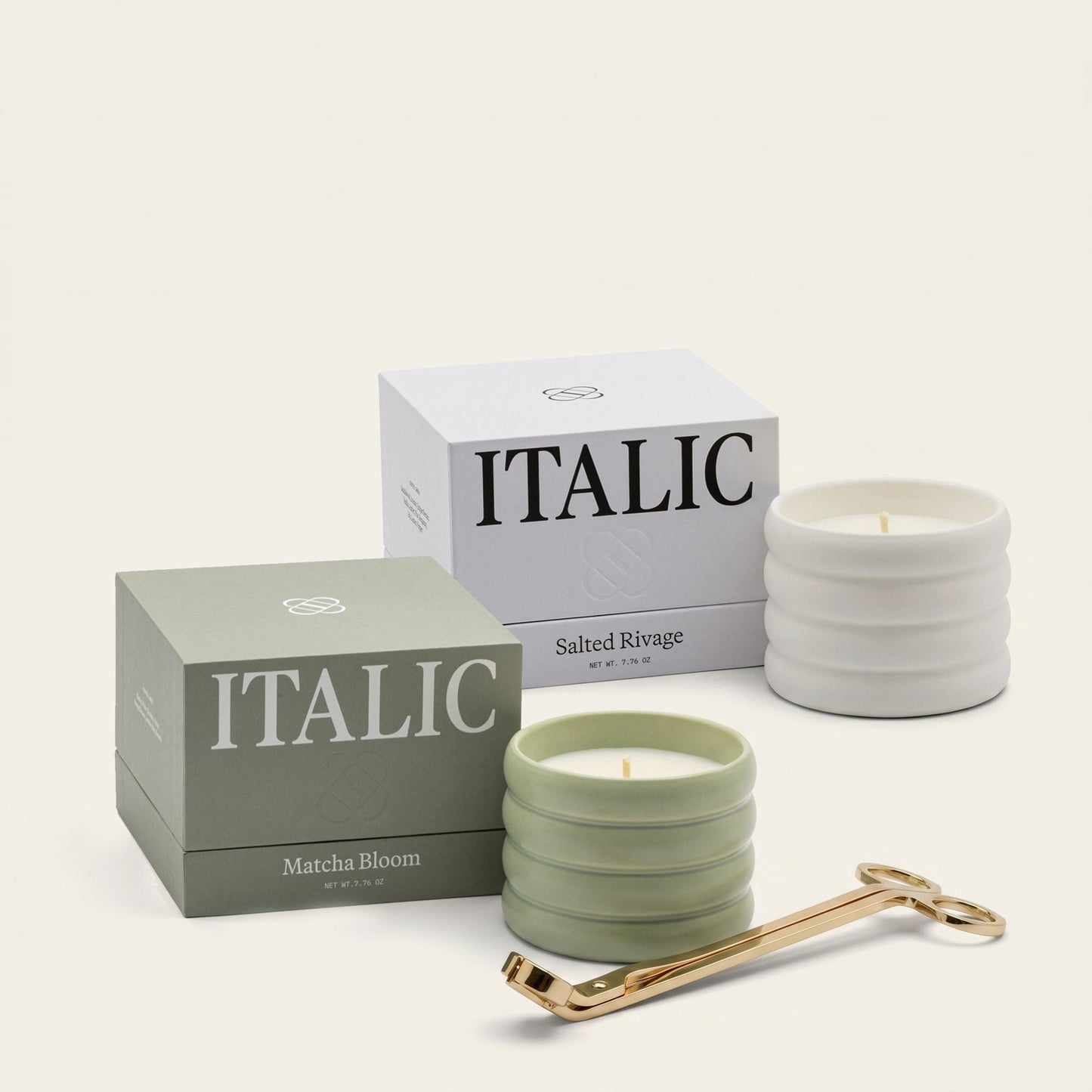Soy Wax Ceramic Candle & Wick Trimmer Set - Renee Lane Company