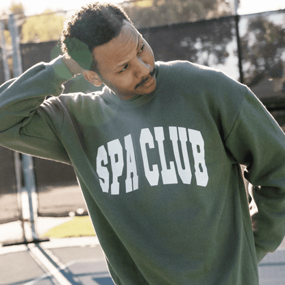 Spa Club Crew Neck Sweatshirt | Lucky Owl - Renee Lane Company