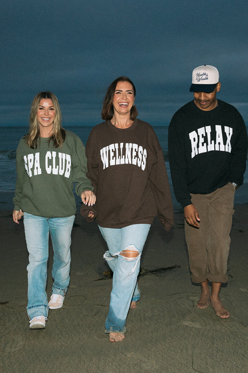 Spa Club Crew Neck Sweatshirt | Lucky Owl - Renee Lane Company