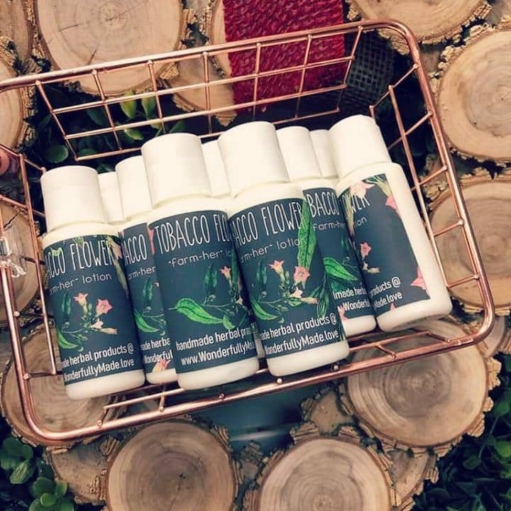 Spa Gift Bundle | Tobacco Flower Lover Basket | All Natural Organic | Bath Bomb | Handmade Soap | Body Lotion | Body Spray Perfume | Wrapped - Renee Lane Company