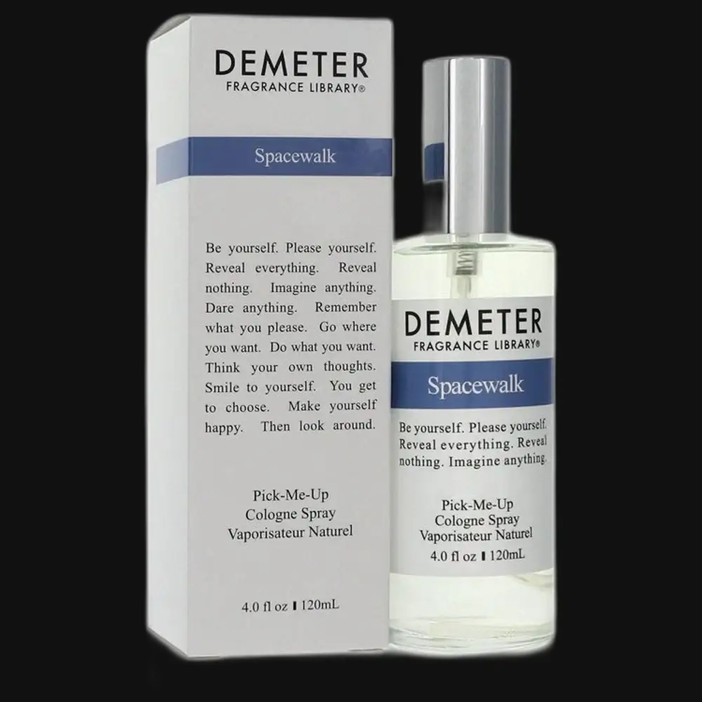 Demeter Spacewalk fragrance spray with glass bottle and boxed carton