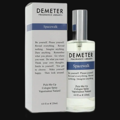 Demeter Spacewalk fragrance spray with glass bottle and boxed carton