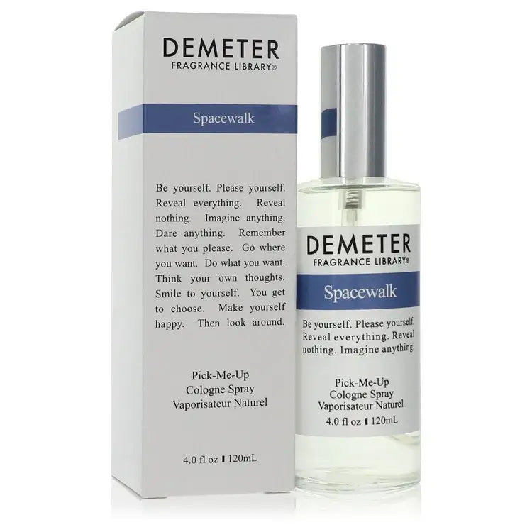 Demeter Spacewalk pick-me-up fragrance spray bottle and carton, front view