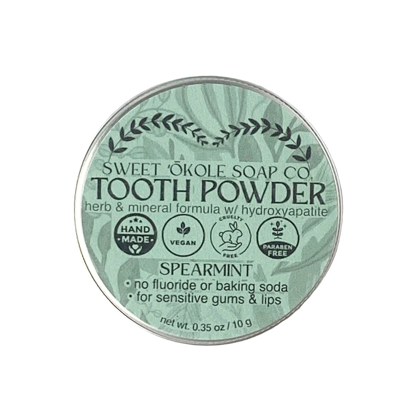 Spearmint Tooth Powder with Noni & 5% Hydroxyapatite - Renee Lane Company