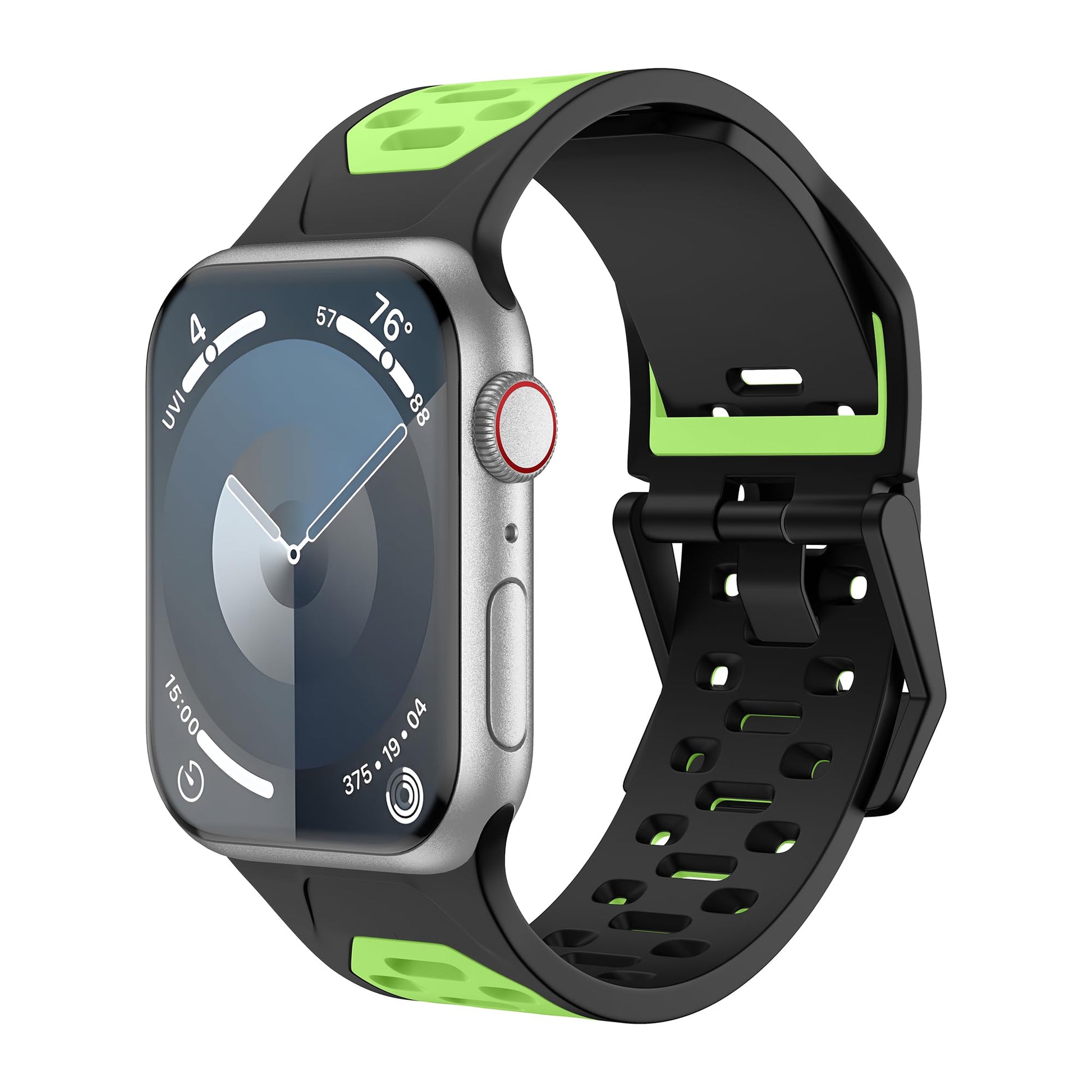 Sport Band Compatible with Apple Watch Ultra 2/Ultra Band 49mm 46mm 45mm 44mm 42mm Men Breathable Silicone Loop Two-Color Wristband with Classic Clasp for iWatch Series 10 9 SE 8 7 6 5 4 3 2 NIKE - Renee Lane Company