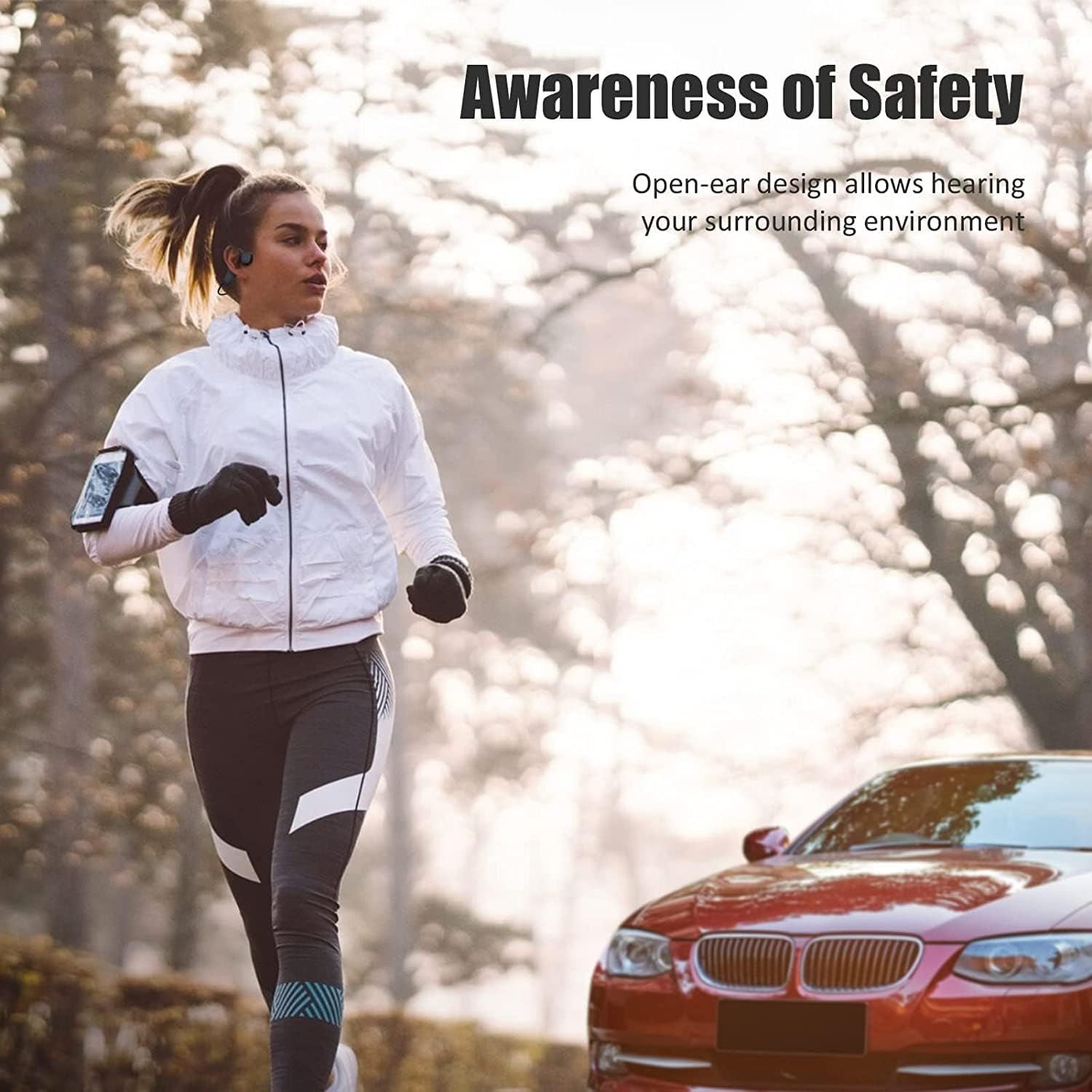 Sport Wireless Bone Conduction Earphones – Open-Ear Safety Design, IPX6 Sweat-proof, 8 Hrs Call - Renee Lane Company