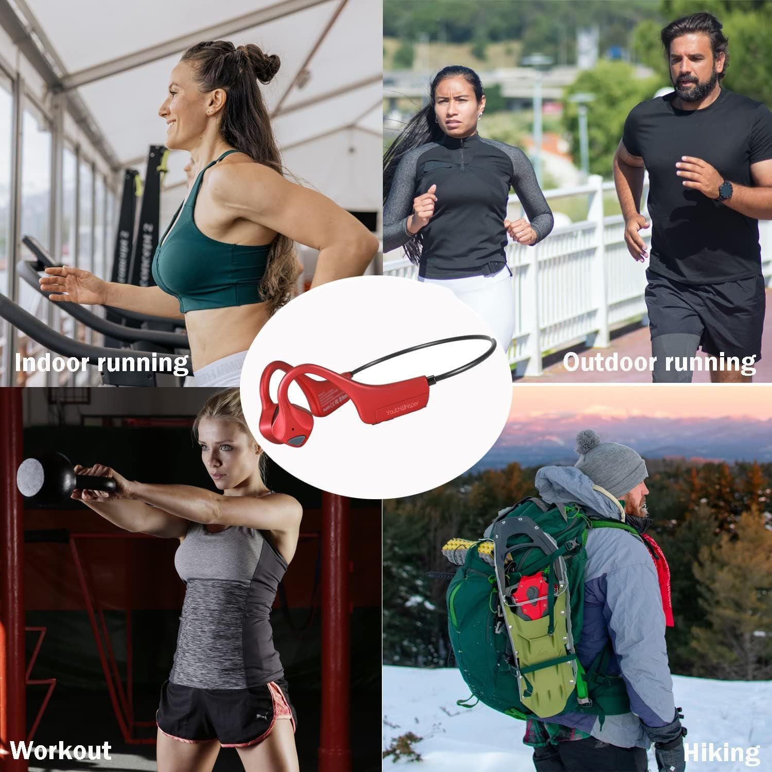 Sport Wireless Bone Conduction Earphones – Open-Ear Safety Design, IPX6 Sweat-proof, 8 Hrs Call - Renee Lane Company