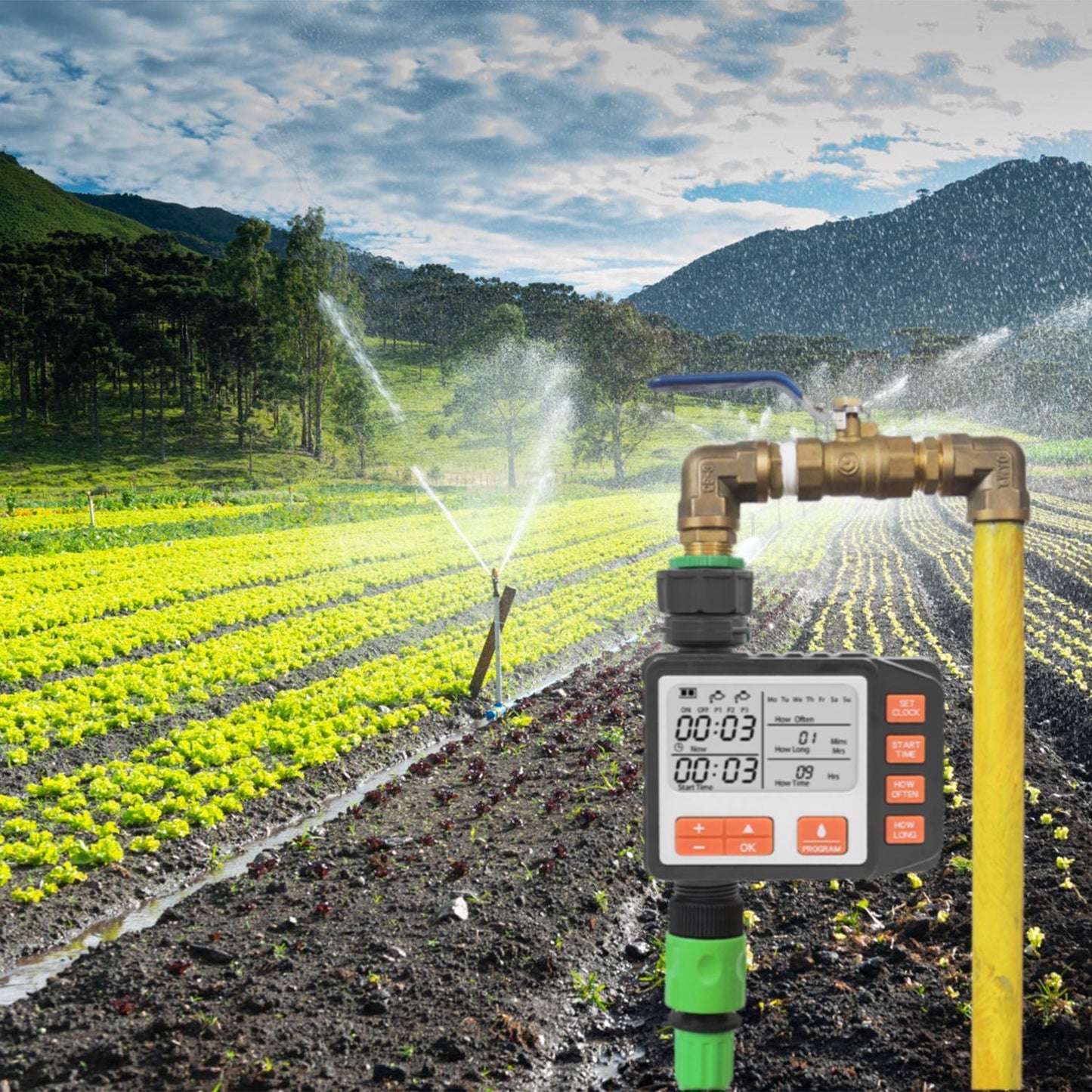 Sprinkler Timer with 3 Watering Programs Manual Mode Automatic Watering System Waterproof Irrigation Timer House Faucet Timer For Garden Yard Lawn - Renee Lane Company