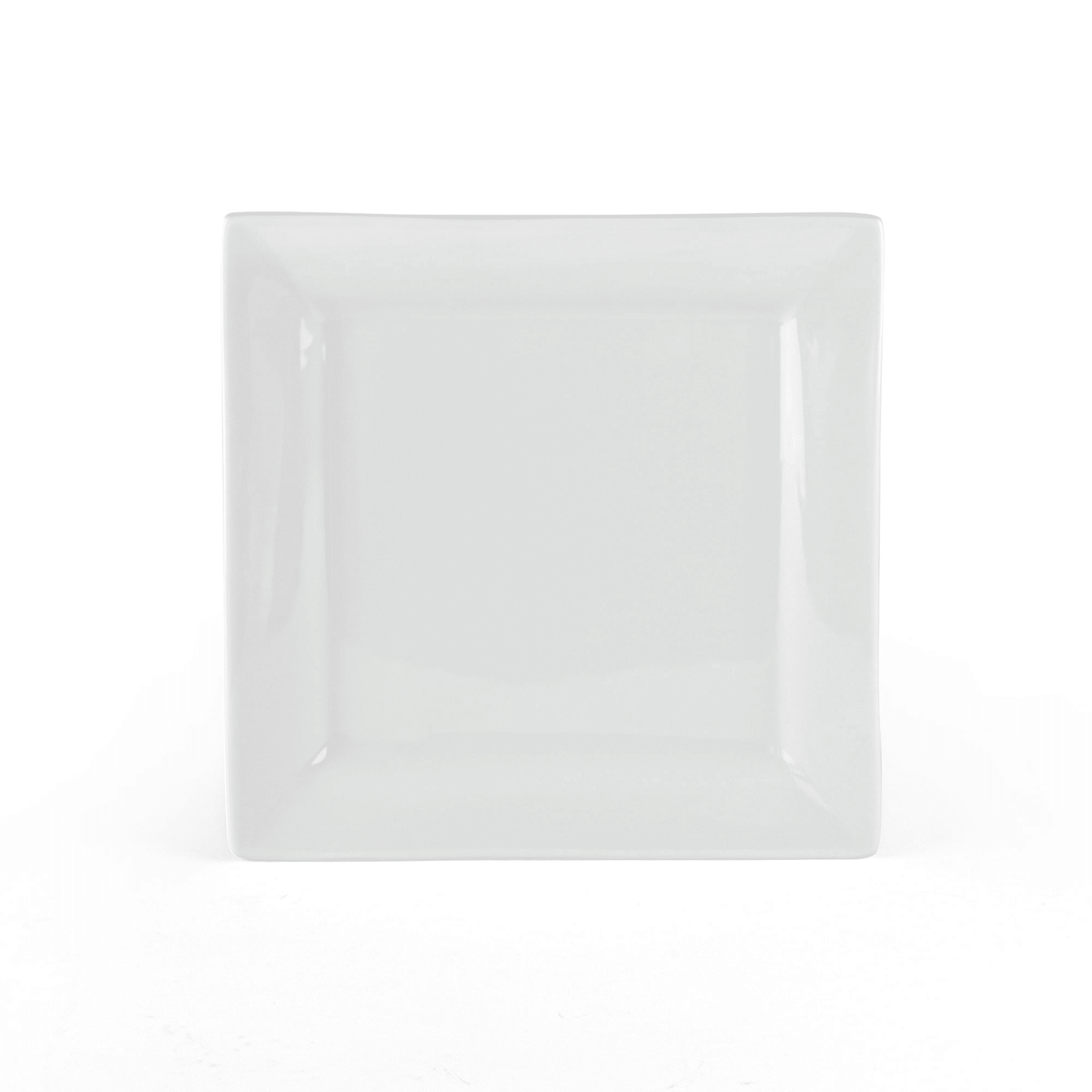 Square Porcelain Dinner Plates, White, Set of 6 - Renee Lane Company
