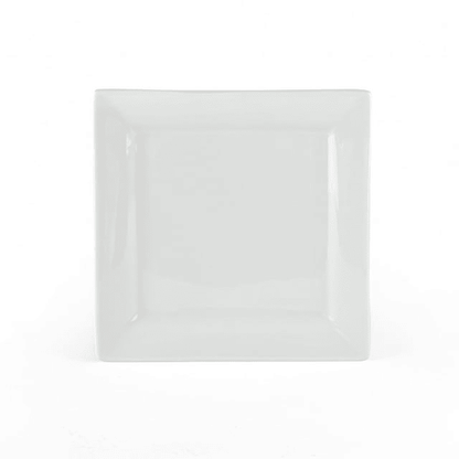 Square Porcelain Salad Plates, White, Set of 6 - Renee Lane Company