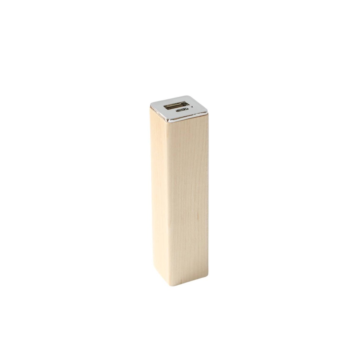 Square Tube Maple Power Bank – Compact 2200mAh Charger - Renee Lane Company