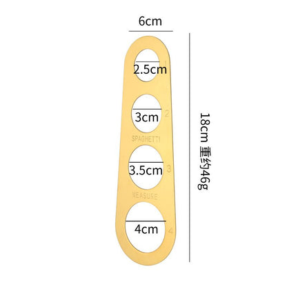 Stainless Steel Spaghetti Measurer Pasta Noodle Measure Cook Kitchen Cake Ruler Tapeline Free Measuring Tool - Renee Lane Company