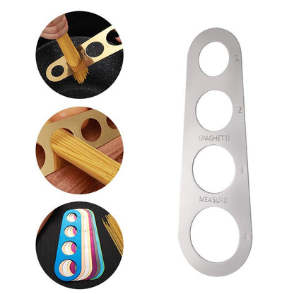 Stainless Steel Spaghetti Measurer Pasta Noodle Measure Cook Kitchen Cake Ruler Tapeline Free Measuring Tool - Renee Lane Company