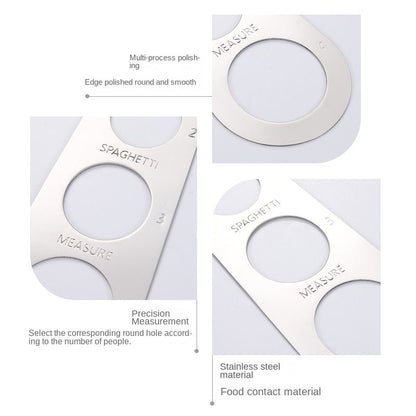 Stainless Steel Spaghetti Measurer Pasta Noodle Measure Cook Kitchen Cake Ruler Tapeline Free Measuring Tool - Renee Lane Company
