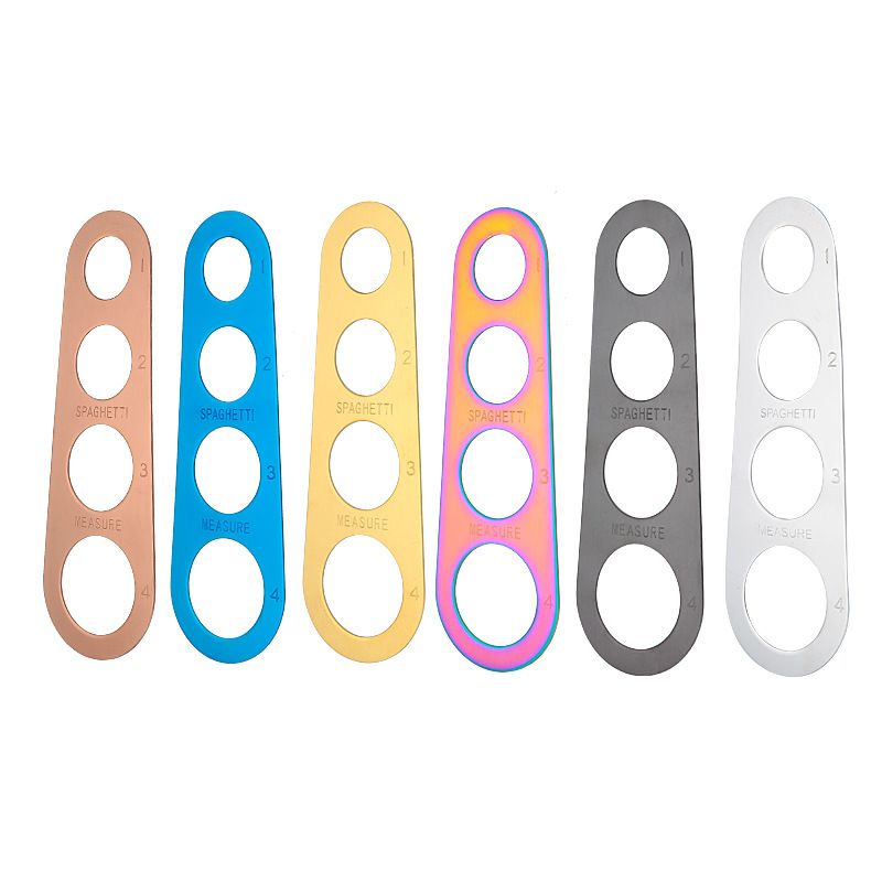 Stainless Steel Spaghetti Measurer Pasta Noodle Measure Cook Kitchen Cake Ruler Tapeline Free Measuring Tool - Renee Lane Company