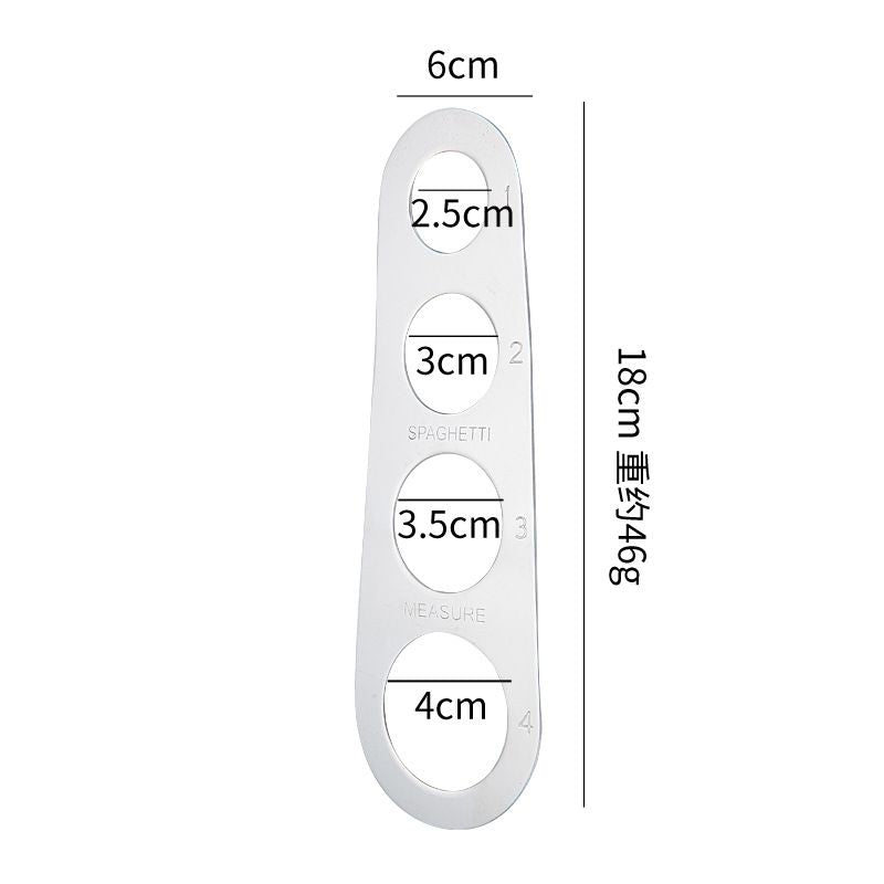 Stainless Steel Spaghetti Measurer Pasta Noodle Measure Cook Kitchen Cake Ruler Tapeline Free Measuring Tool - Renee Lane Company