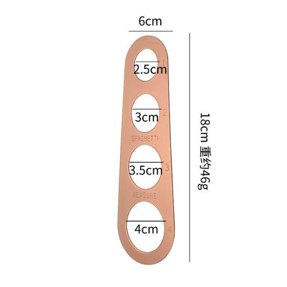Stainless Steel Spaghetti Measurer Pasta Noodle Measure Cook Kitchen Cake Ruler Tapeline Free Measuring Tool - Renee Lane Company