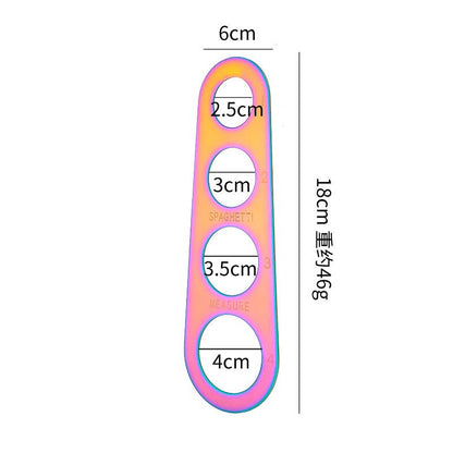 Stainless Steel Spaghetti Measurer Pasta Noodle Measure Cook Kitchen Cake Ruler Tapeline Free Measuring Tool - Renee Lane Company