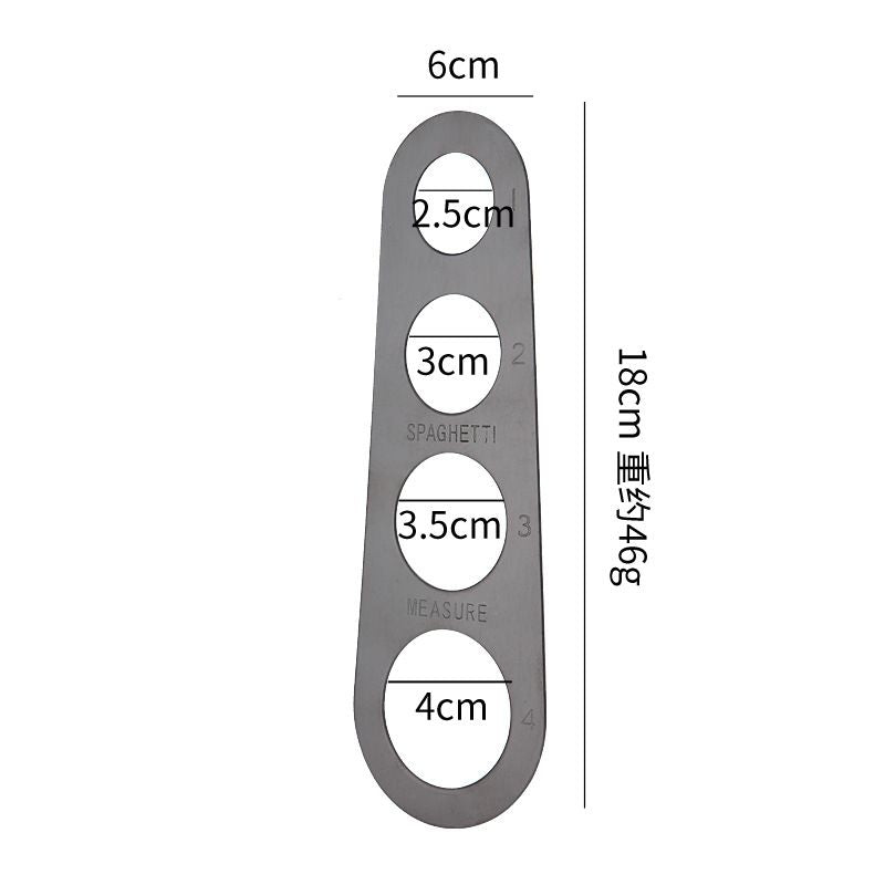 Stainless Steel Spaghetti Measurer Pasta Noodle Measure Cook Kitchen Cake Ruler Tapeline Free Measuring Tool - Renee Lane Company