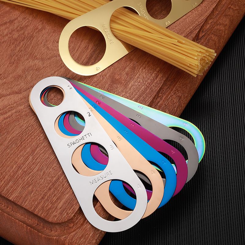 Stainless Steel Spaghetti Measurer Pasta Noodle Measure Cook Kitchen Cake Ruler Tapeline Free Measuring Tool - Renee Lane Company