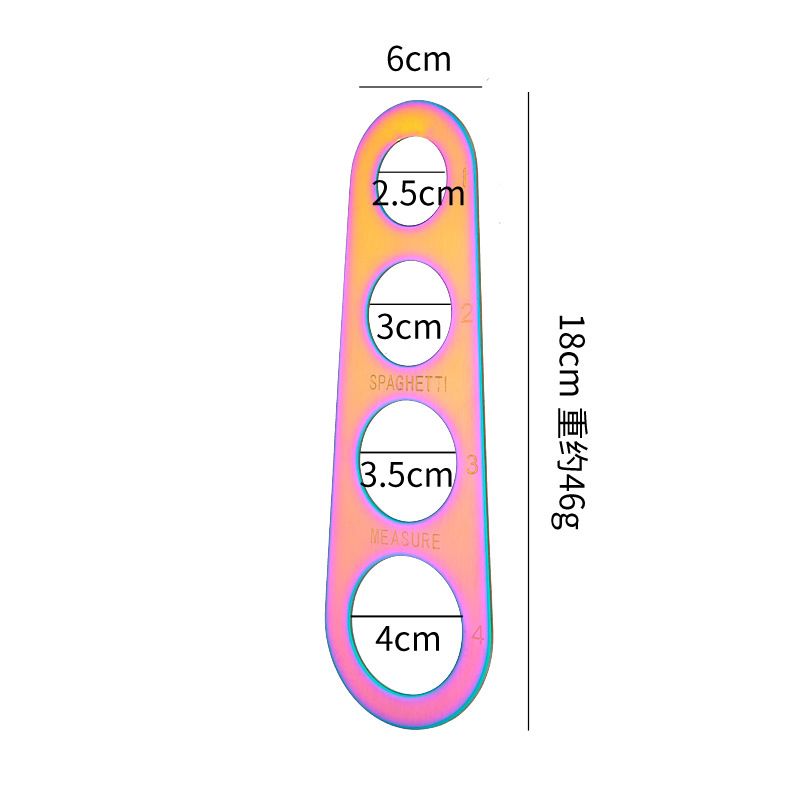 Stainless Steel Spaghetti Measurer Pasta Noodle Measure Cook Kitchen Cake Ruler Tapeline Free Measuring Tool - Renee Lane Company