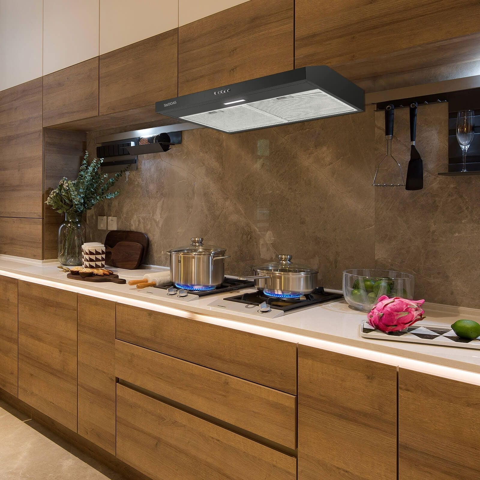 Stainless Steel Under Cabinet Range Hood Vent Cooking 230 CFM Kitchen 3 Speed cooker hood - Renee Lane Company
