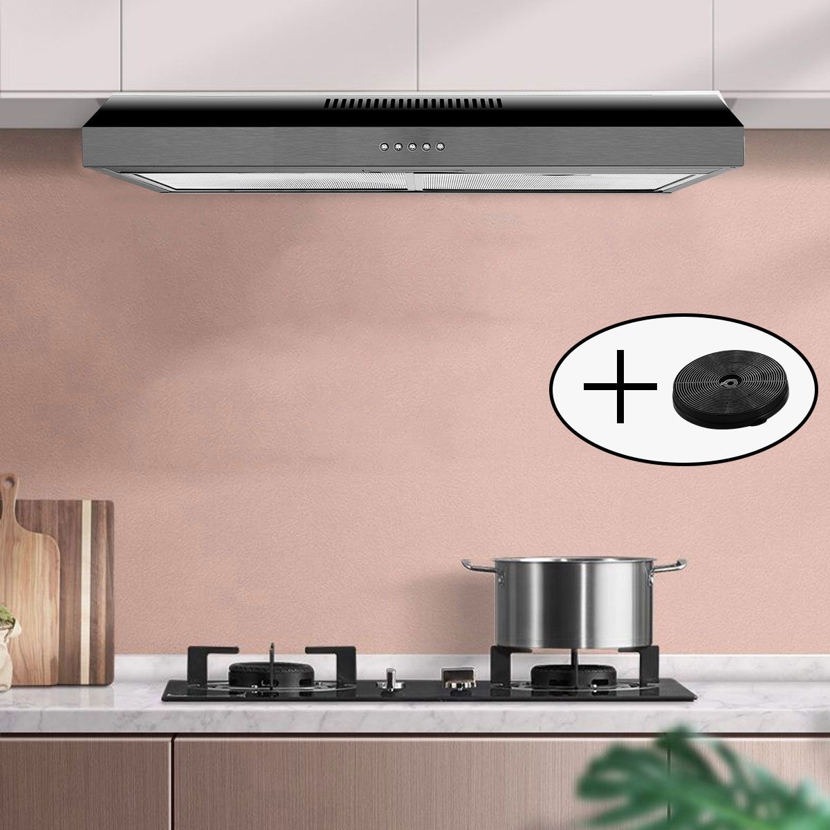 Stainless Steel Under Cabinet Range Hood Vent Cooking 230 CFM Kitchen 3 Speed cooker hood - Renee Lane Company