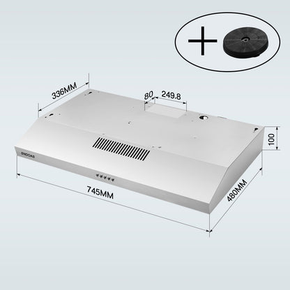 Stainless Steel Under Cabinet Range Hood Vent Cooking 230 CFM Kitchen 3 Speed cooker hood - Renee Lane Company