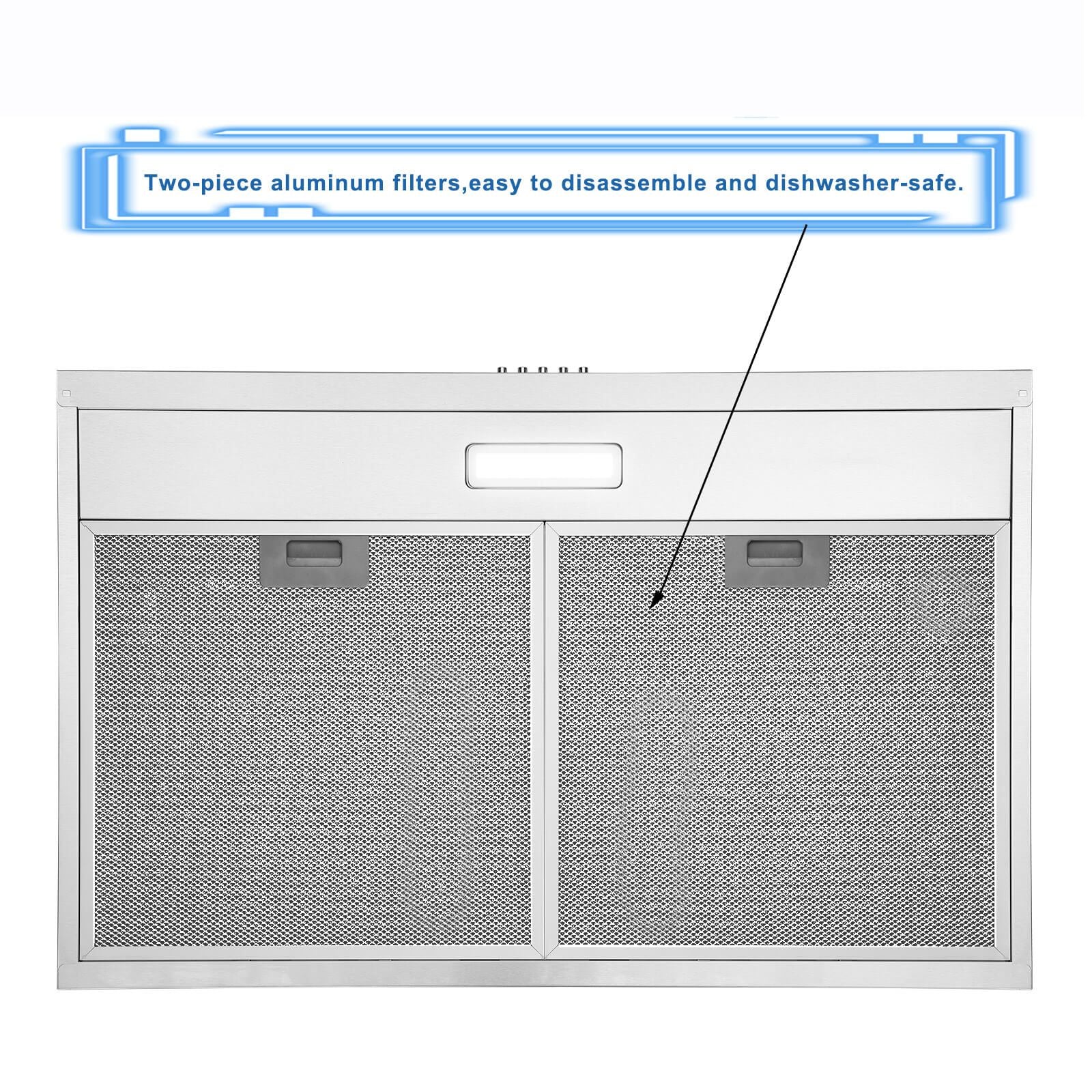 Stainless Steel Under Cabinet Range Hood Vent Cooking 230 CFM Kitchen 3 Speed cooker hood - Renee Lane Company
