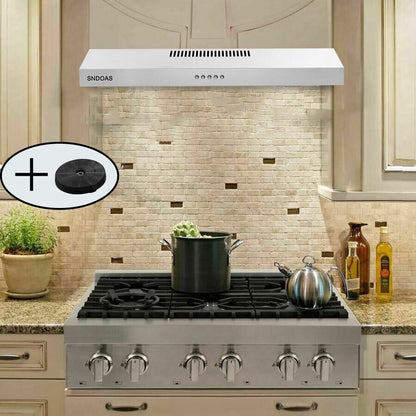 Stainless Steel Under Cabinet Range Hood Vent Cooking 230 CFM Kitchen 3 Speed cooker hood - Renee Lane Company