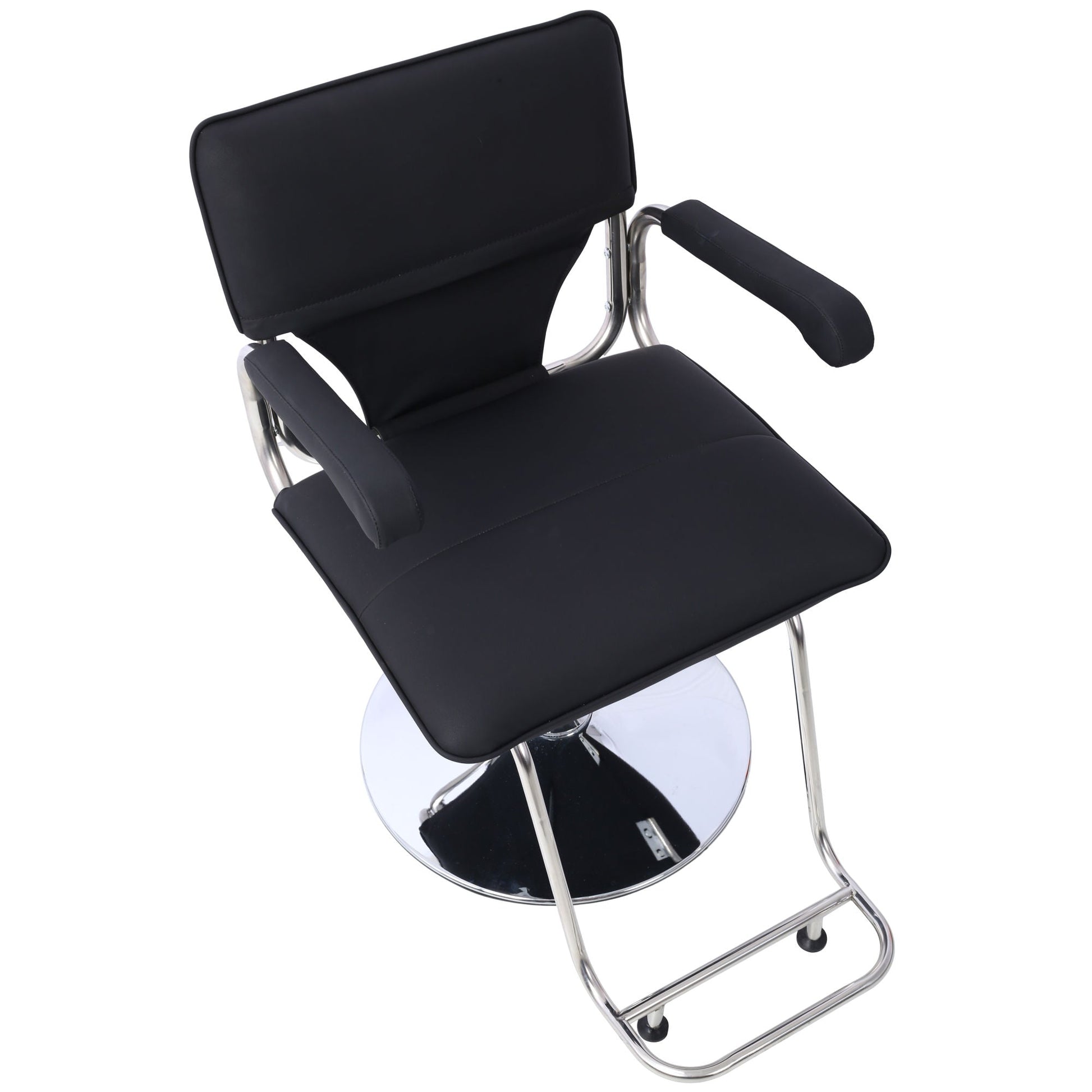 Stainless steel frame,Fashion style Hair Salon Chair Styling Heavy Duty Hydraulic Pump Barber Chair Beauty Shampoo Barbering Chair for Hair Stylist Women Man,with Barber Cape (Black) - Renee Lane Company
