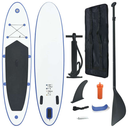 Stand Up Paddle Board Set SUP Surfboard Inflatable Blue and White - Renee Lane Company