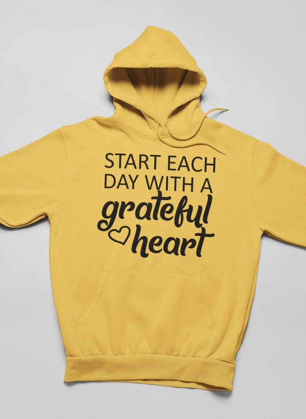 Start Each Day With A Grateful Heart Hoodie - Renee Lane Company