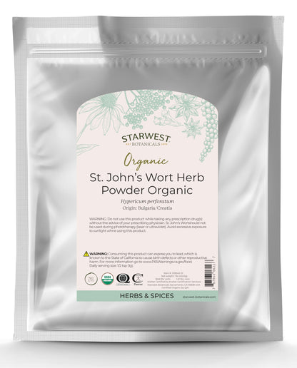 Starwest Botanicals Organic St. Johns Wort Herb Powder 1 Pound - Renee Lane Company
